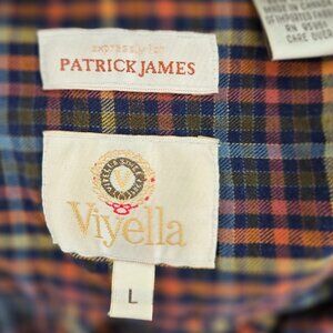 Viyella Patrick James Vintage Button Down  dress shirt Cotton Wool Shirt Men L